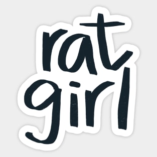 Rat Girl - black Sticker